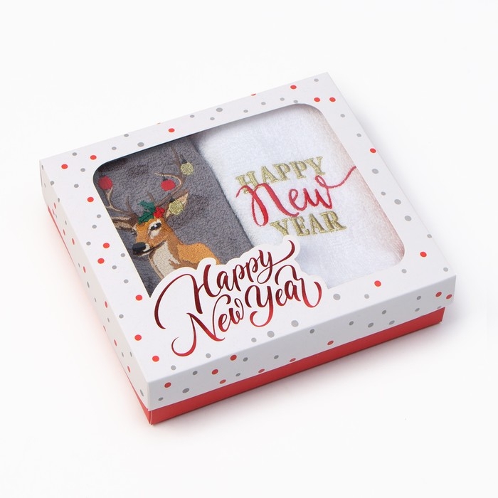 Набор полотенец Этель Holiday decorations 30х60 см - 2 шт, 100% хлопок, 340 г/м2