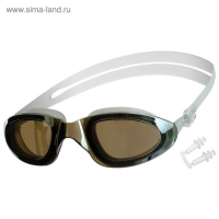 Очки для плавания ONLYTOP, беруши, цвета МИКС