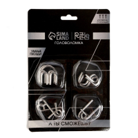 Набор металлических головоломок &laquo;Игры разума №4&raquo;,на блистере