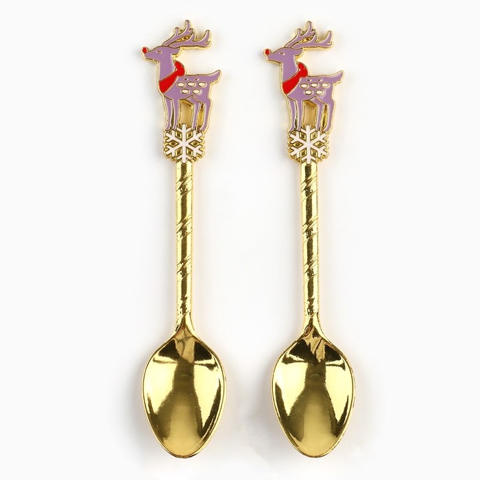 Ложки новогодние чайные с формовой ручкой &laquo;Новый год: Волшебство вокруг нас&laquo;Новый год:  , 11 х 3 см