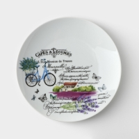 Тарелка фарфоровая &laquo;Прованс&raquo;, d=24 см, рисунок микс, цвет белый