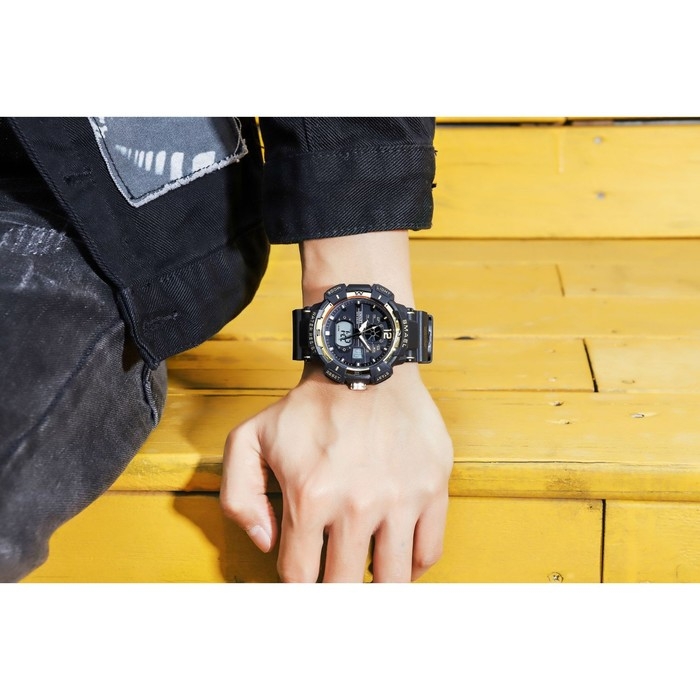 Часы наручные электронные, с будильником, d-5.3 см, ремешок l-26 см, 5 ATM, черные Часы наручные электронные, с будильником, d-5.3 см, ремешок l-26 см, 5 ATM, черные