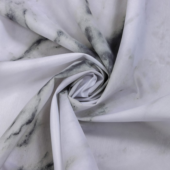 Штора для ванны Доляна &laquo;Мрамор&raquo; с люверсами, 180&times;180 см