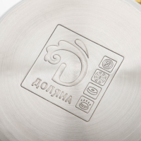 Кастрюля из нержавеющей стали с крышкой Доляна «Роскошь», 3 л, d=20 см Кастрюля из нержавеющей стали с крышкой Доляна «Роскошь», 3 л, d=20 см