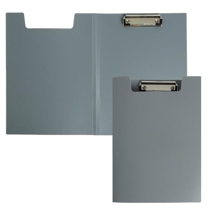 Папка-планшет с зажимом А4, 1.2 мм, Calligrata, пластик, серая (клипборд с крышкой) Папка-планшет с зажимом А4, 1.2 мм, Calligrata, пластик, серая (клипборд с крышкой)