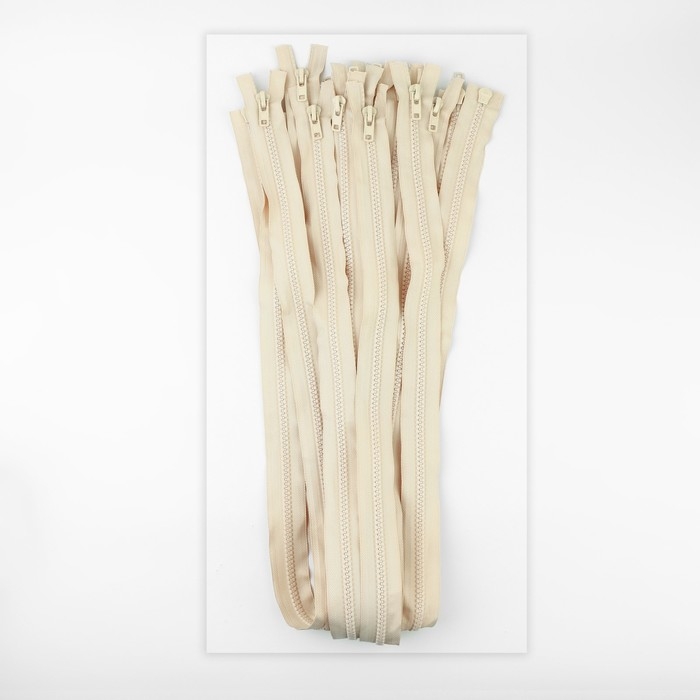 Молния &laquo;Трактор&raquo;, №8, разъёмная, 2 замка, замки автомат, 110 см, цвет слоновая кость, цена за 1 штуку