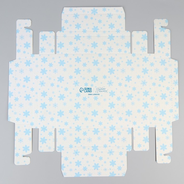 Коробка под 9 конфет &laquo;С Новым годом&raquo;, ботаника, 14.7 х 14.7 х 3.5 см, Новый год