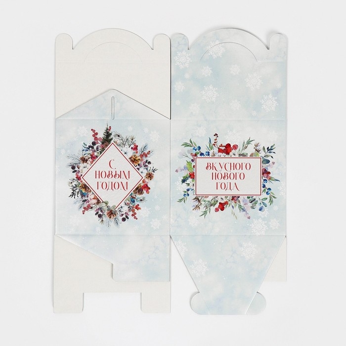 Коробка кондитерская с окном, сундук, &laquo;Зимняя акварель&raquo; 20 х 20 х 20 см, Новый год