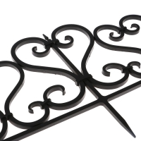 Ограждение декоративное, 32 × 300 см, 6 секций, пластик, чёрное Ограждение декоративное, 32 × 300 см, 6 секций, пластик, чёрное