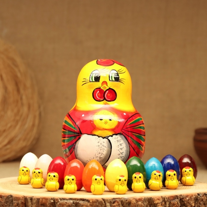 Набор для развития логики &laquo;Курочка&raquo;, 21 предмет, 11х17 см