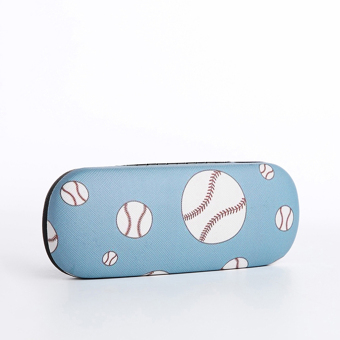 Футляр для очков на хлопушке, длина 16 см, цвет голубой Футляр для очков на хлопушке, длина 16 см, цвет голубой