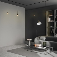 Светильник трековый "Подвес" Е27 40Вт черный 6х3,5х100см Светильник трековый "Подвес" Е27 40Вт черный 6х3,5х100см