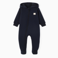 Комбинезон с капюшоном Крошка Я, BASIC LINE, рост 80-86 см, тёмно-серый