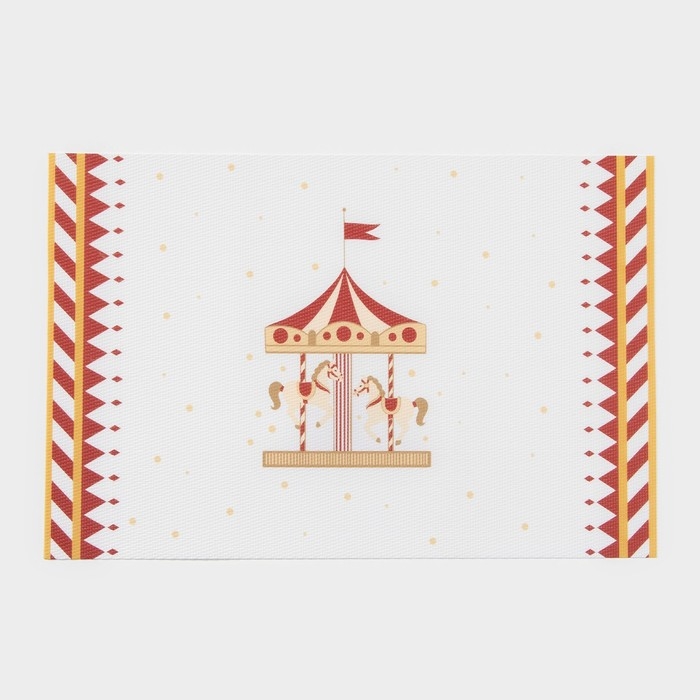 Салфетки новогодние на стол Доляна &laquo;Парк аттракционов&raquo;, 4 шт, сервировочная, 45&times;30 см