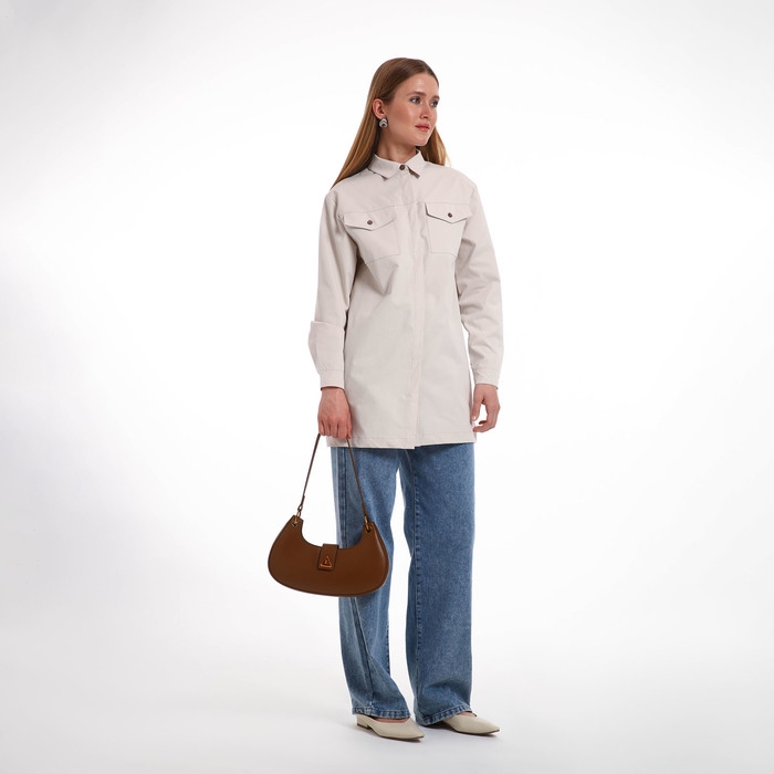 Сумка женская багет на молнии TEXTURA, средний размер, цвет коричневый Сумка женская багет на молнии TEXTURA, средний размер, цвет коричневый