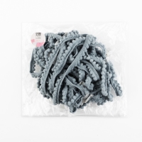 Тесьма декоративная с помпонами, 12 &plusmn; 2 мм, 9,1 &plusmn; 0,5 м, цвет серый