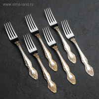 Набор столовых приборов «Тройка», 18 предметов, толщина 2 мм, локальное нитрид-титановое покрытие Набор столовых приборов «Тройка», 18 предметов, толщина 2 мм, локальное нитрид-титановое покрытие