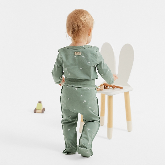 Ползунки детские MINAKU, цвет оливковый, рост 74-80 см Ползунки детские MINAKU, цвет оливковый, рост 74-80 см