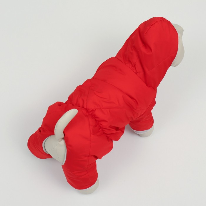 Комбинезон зимний для животных, 3XL (ДС 33-35, ОШ 35-37, ОГ 44-48 см), красный