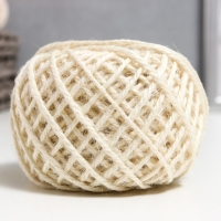 Пряжа 100% джут "Softino Jute Colored" 50м ±2м сливочный 50 гр Пряжа 100% джут "Softino Jute Colored" 50м ±2м сливочный 50 гр