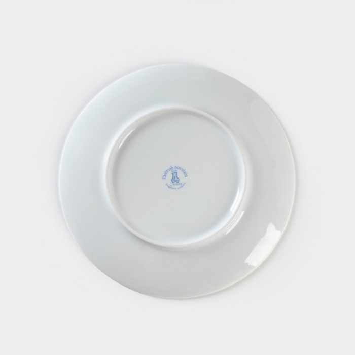 Тарелка фарфоровая &laquo;Зимний лес&raquo;, d=20 см, цвет белый