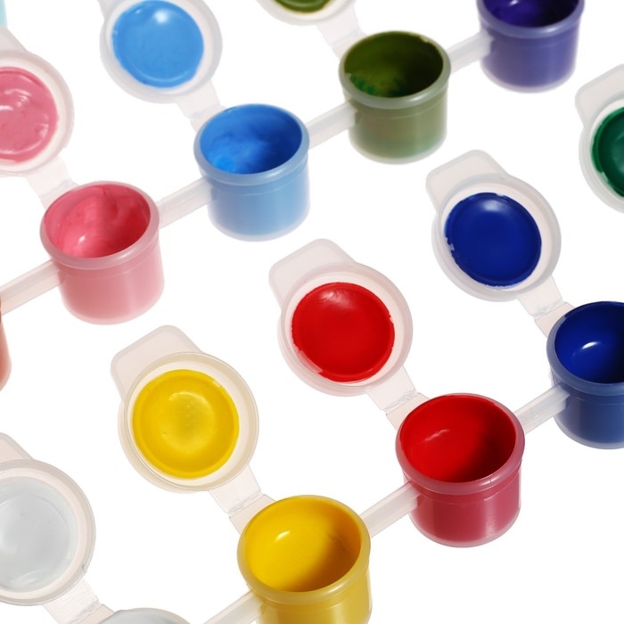 Краска акриловая, набор 24 цвета х 3 мл, Calligrata, морозостойкие, в пакете Краска акриловая, набор 24 цвета х 3 мл, Calligrata, морозостойкие, в пакете