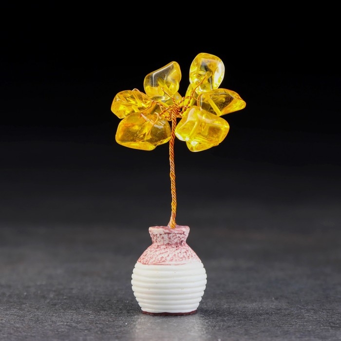 Сувенир Сувенир "Дерево Богатства. Цитрин", натуральный камень, 7 х 3 см