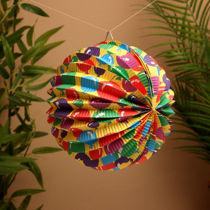 Шар бумажный декоративный Шар бумажный декоративный "Шарики" диаметр 22 см, цв. разноцветный