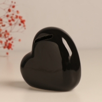 Копилка керамика "Сердце - Ты моё золотце!" чёрная с золотом 10.5х5х9.5 см Копилка керамика "Сердце - Ты моё золотце!" чёрная с золотом 10.5х5х9.5 см