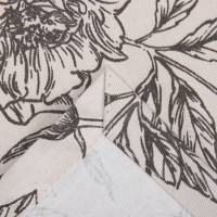 Скатерть Этель "Black flowers" 149х220см, 100% хл, саржа 190 г/м2