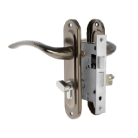 Замок врезной LOCKLAND RD002, с ручкой, 3 ключа, цвет черный никель Замок врезной LOCKLAND RD002, с ручкой, 3 ключа, цвет черный никель