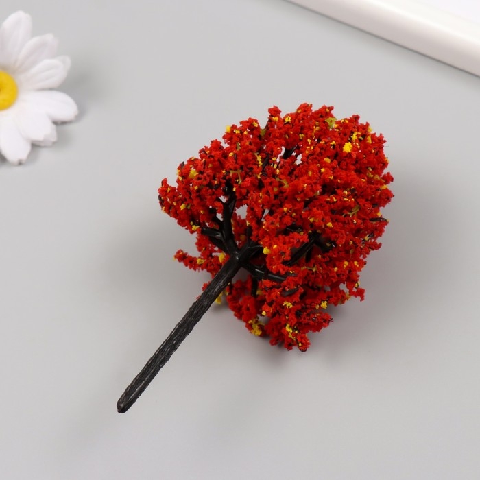 Искусственное растение для творчества пластик "Осенняя листва" 12 см