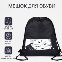 Мешок для обуви на шнурке, &laquo;Аниме&raquo;, цвет чёрный