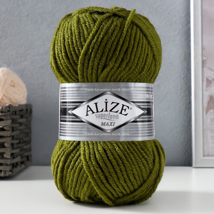 Пряжа Пряжа "Superlana Maxi" 75% акрил, 25% шерсть 100м/100гр (620)