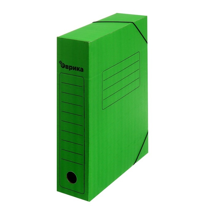 Папка архивная на резинках Calligrata, микрогофрокартон, 75 мм, до 700 л, зелёный Папка архивная на резинках Calligrata, микрогофрокартон, 75 мм, до 700 л, зелёный