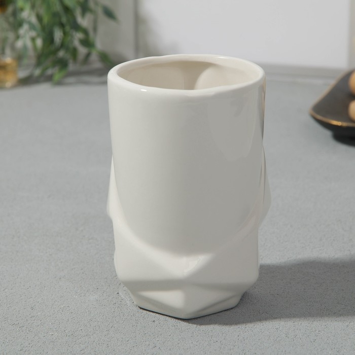 Набор: дозатор, стакан, мыльница &laquo;Белый&raquo;