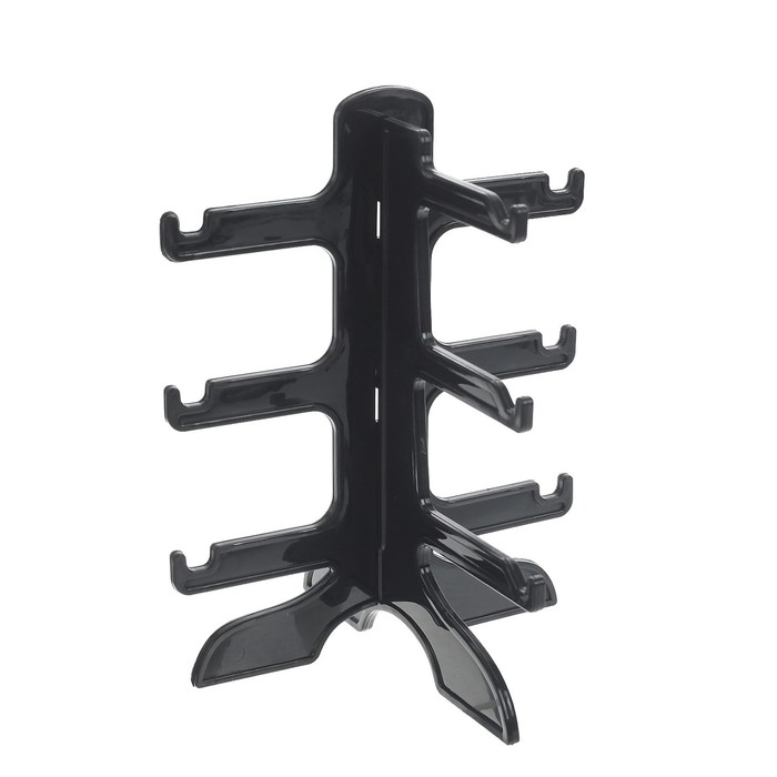 Подставка под очки 3 места, 16&times;14,5&times;20, цвет чёрный