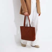 Сумка-шопер женская на магните, цвет коричневый Сумка-шопер женская на магните, цвет коричневый