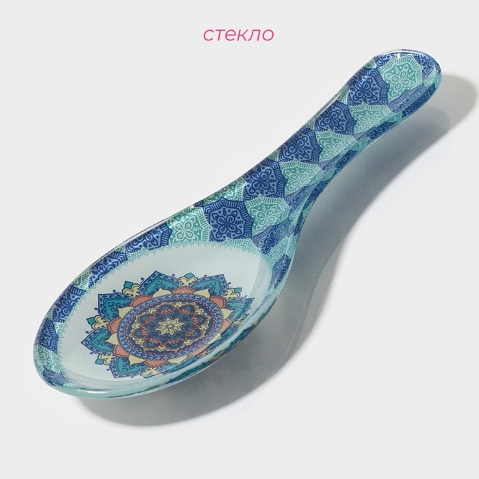 Подставка стеклянная под ложку Доляна &laquo;Анха&raquo;, 21,5&times;7,7 см