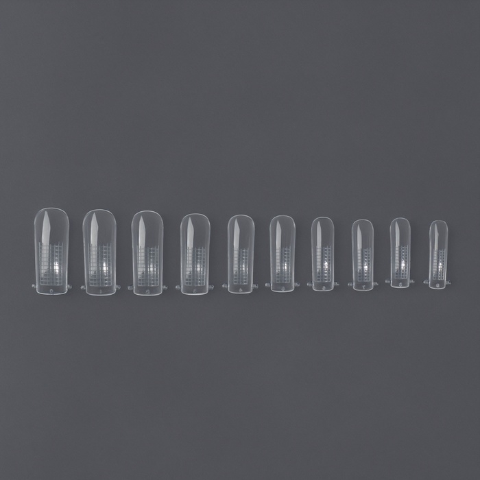 Верхние формы для наращивания в контейнере, 100 шт, мягкий квадрат, цвет прозрачный Верхние формы для наращивания в контейнере, 100 шт, мягкий квадрат, цвет прозрачный