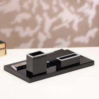 Набор настольный канцелярский 4в1 с визитницей, микс Набор настольный канцелярский 4в1 с визитницей, микс