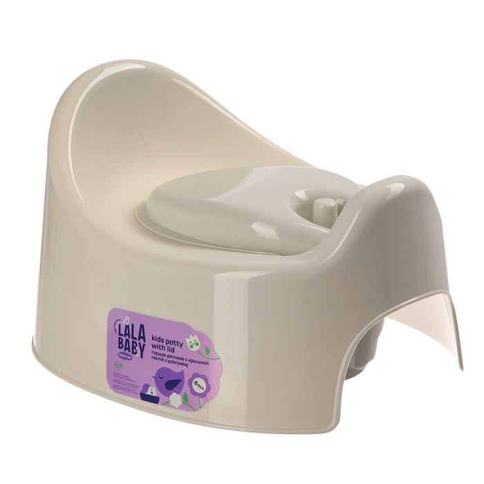 Горшок детский Follow Me с крышкой, цвет серый Горшок детский Follow Me с крышкой, цвет серый