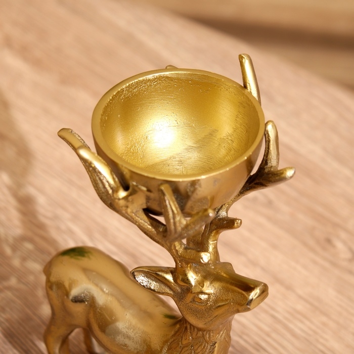 Подсвечник Подсвечник "Оленёнок" алюминий 13х8,5х21 см