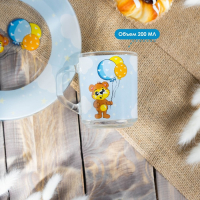 Набор детской посуды Доляна &laquo;Мишутка&raquo;, 3 предмета: кружка 200 мл, миска 450 мл, тарелка d=20 см