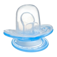 Соска - пустышка силиконовая ортодонтическая &laquo;Дино&raquo;, от 0 мес., с колпачком, цвет голубой