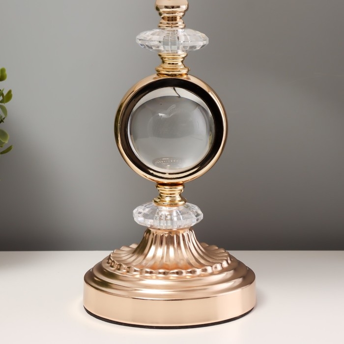 Настольная лампа с подсветкой "Рунди" Е27 40Вт золото 24х24х41 см