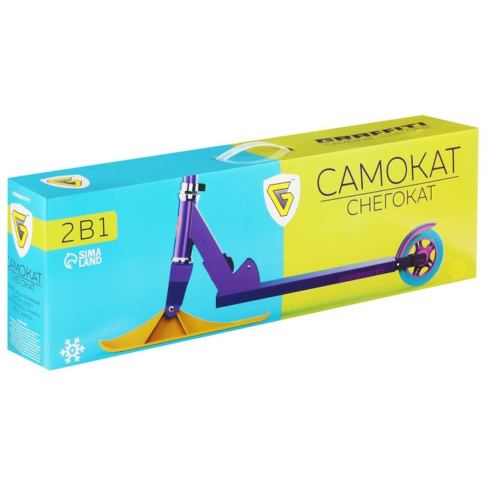 Самокат-снегокат 2 в 1 GRAFFITI T-Rex Самокат-снегокат 2 в 1 GRAFFITI T-Rex