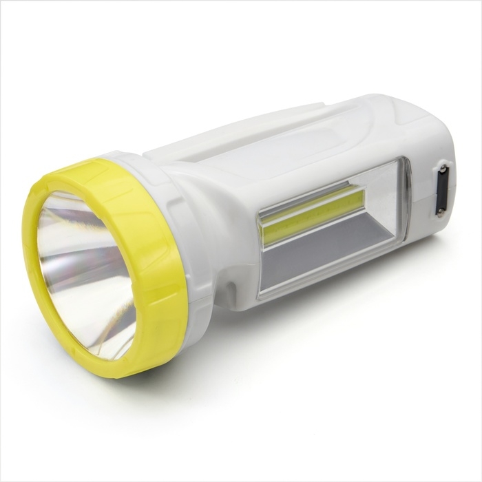 Фонарь ручной аккумуляторный Фонарь ручной аккумуляторный "Мастер К.", MHA-W3D2 (3 В),800 мАч, 1 Вт+3 Вт,100 лм, желтый