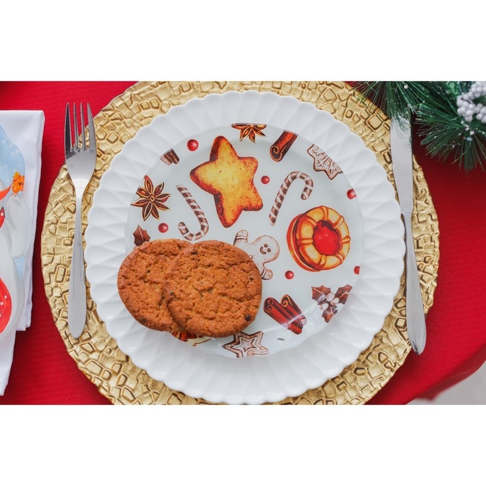 Блюдо стеклянное сервировочное Доляна &laquo;Сладости&raquo;, d=19 см