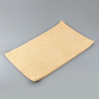 Набор ковриков для ванной и туалета Доляна &laquo;Букли&raquo;, 2 шт, 40&times;50, 50&times;80 см цвет бежевый